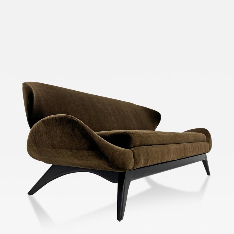 Luigi Tiengo Luigi Tiengo No 500 13 Sofa in Chocolate Mohair for Cimon Montr al 1960s