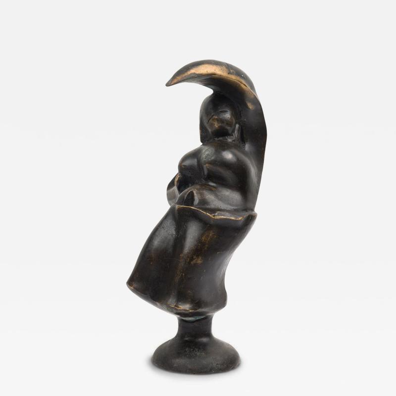 Luna Limited Edition Bronze Brutalist Contemporary Figural Sculpture