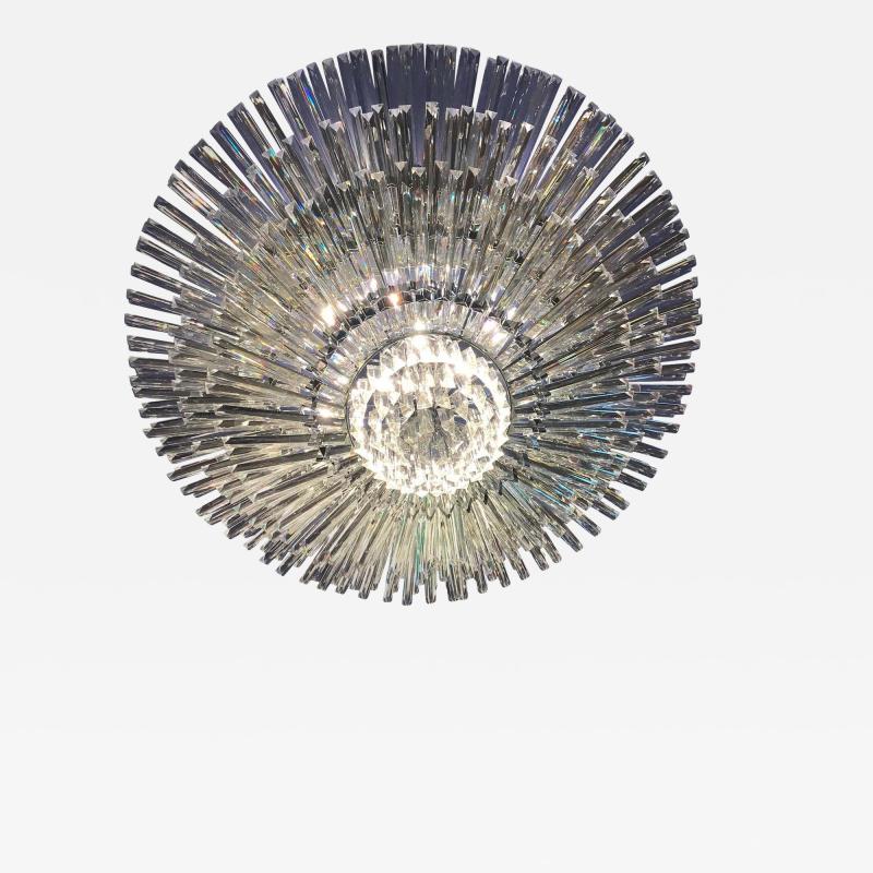 Luxurious Contemporary Italian Murano Glass Triedi Ceiling Light