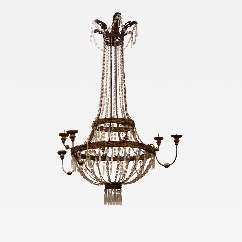 Luxury Mid 18th Century Vintage Tuscan Chandelier