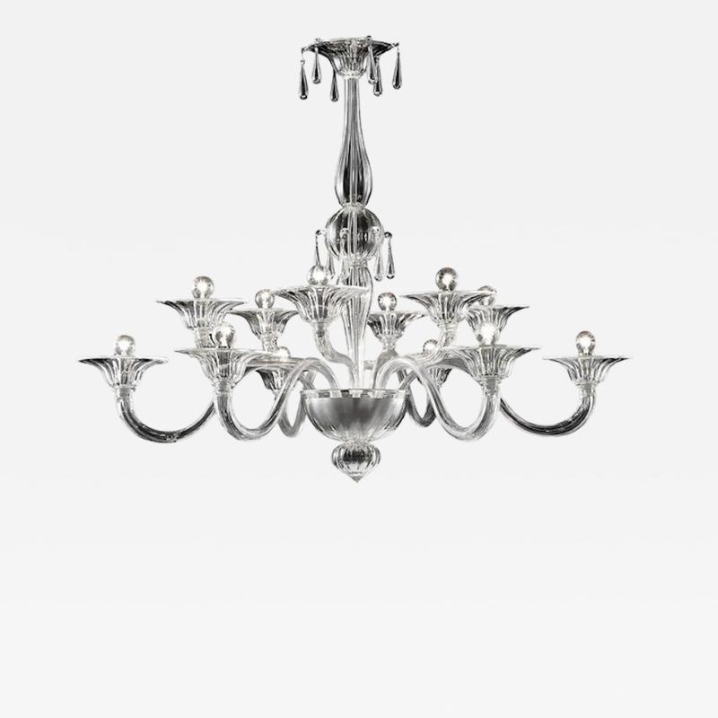 Luxury Transparent Venetian Murano Glass Chandelier