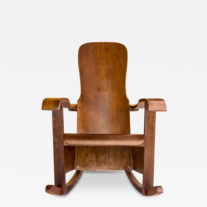 M veis Cimo Brazilian Modern Rocking Chair in Bentwood by Moveis Cimo 1950 Brazil