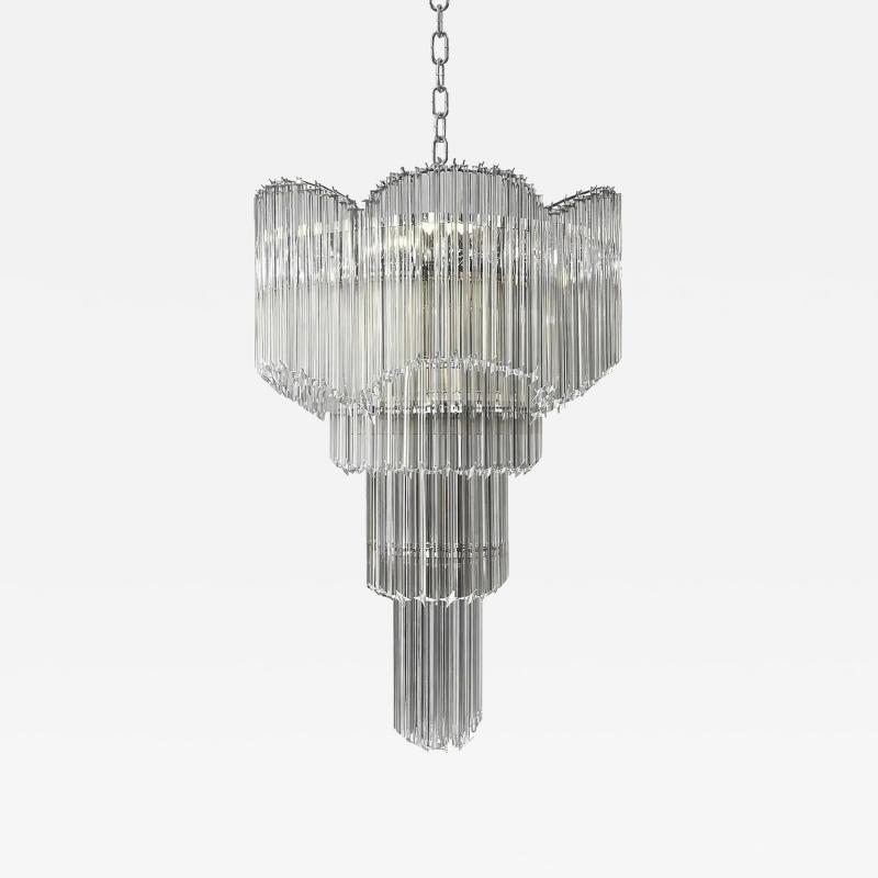 MCM D c Inspired Murano Glass Sputnik Chandelier Quadriedro Spyral Design 