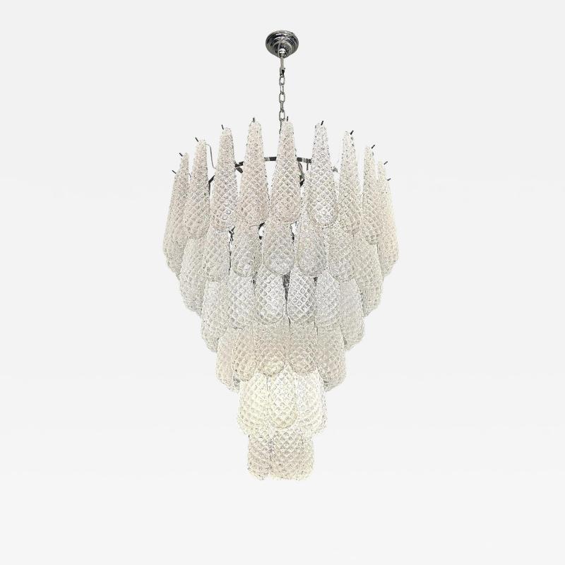 MCM Elegant Murano Glass Conchiglie Chandelier Venetian Masterpiece 