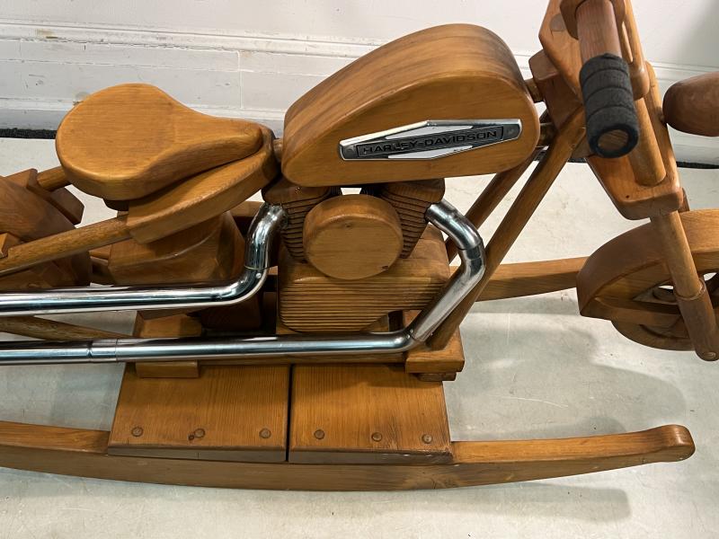 harley davidson wooden motorcycle rocker