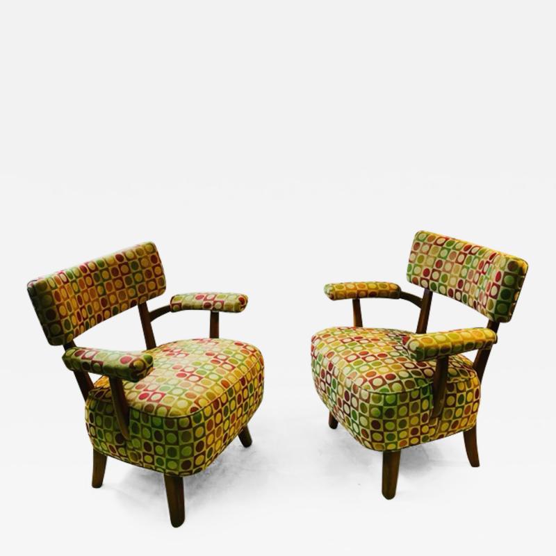 MID CENTURY PAIR OF ARM CHAIRS