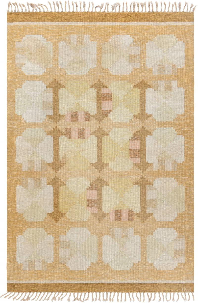 MID CENTURY SWEDISH RoLAKAN RUG BY IKJ 