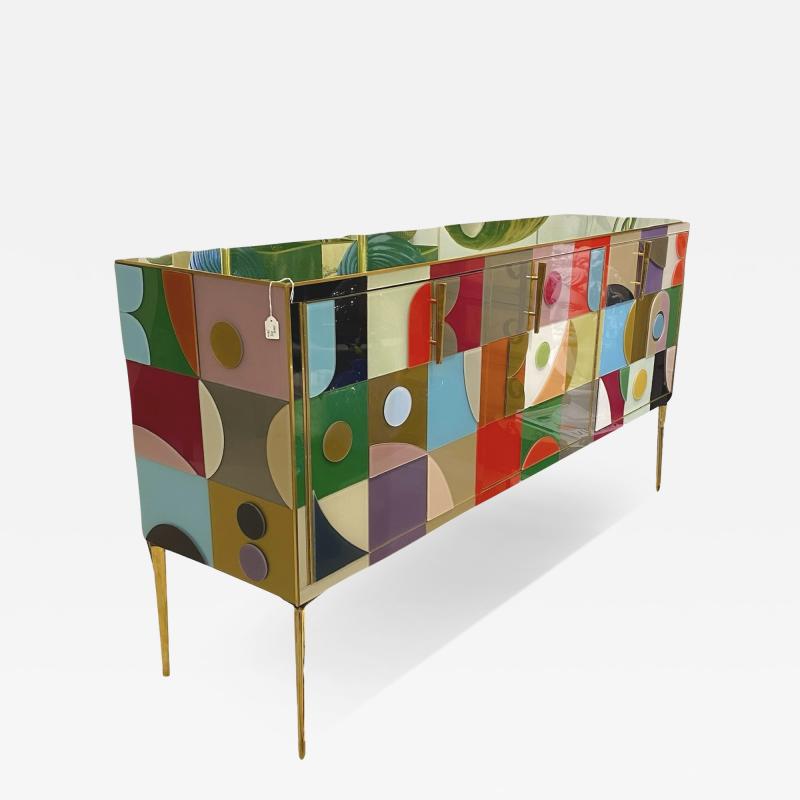 MIR sideboard in multicoloured Murano