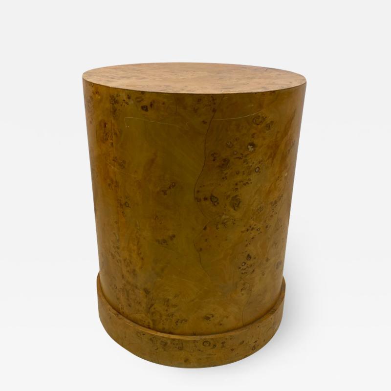 MODERN ITALIAN BURLWOOD PEDESTAL TABLE