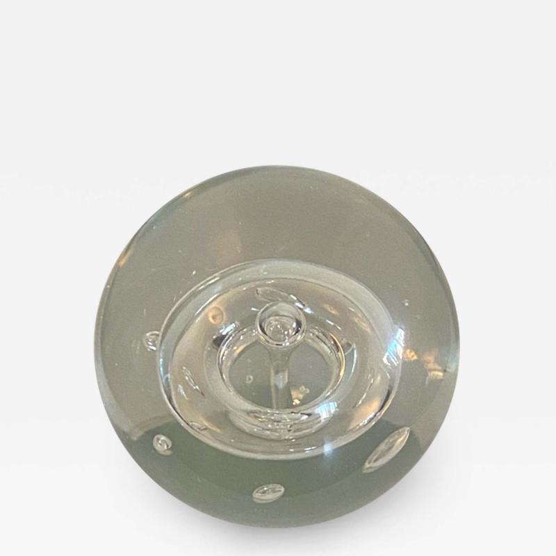 MODERN MURANO GLASS CLEAR SPHERE