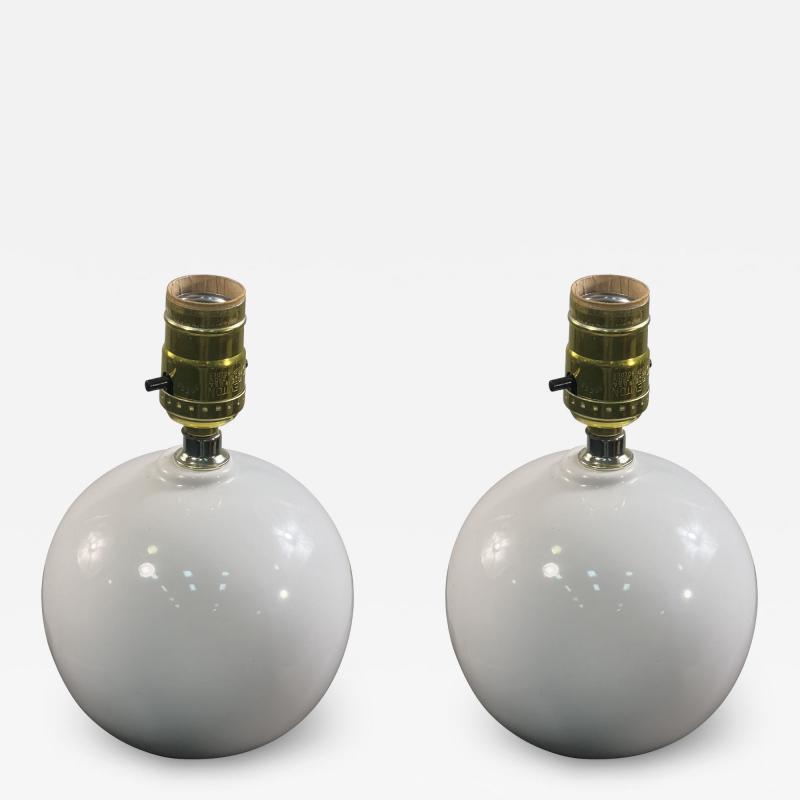 MODERN WHITE CERAMIC BALL LAMPS