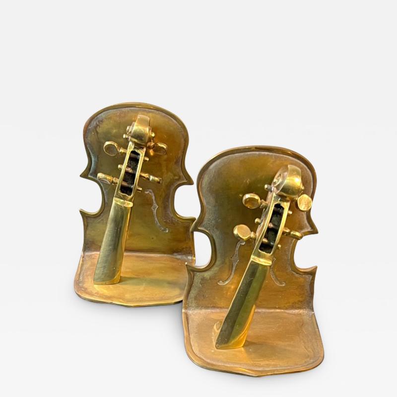 MODERNIST BRONZE BASS BOOKENDS