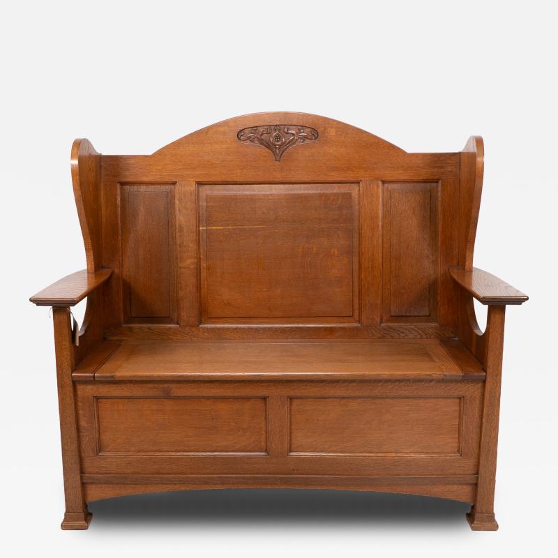 Mackay Hugh Baillie Scott Wylie Lochhead M H Baillie Scott an Arts Crafts Glasgow School Oak Settle