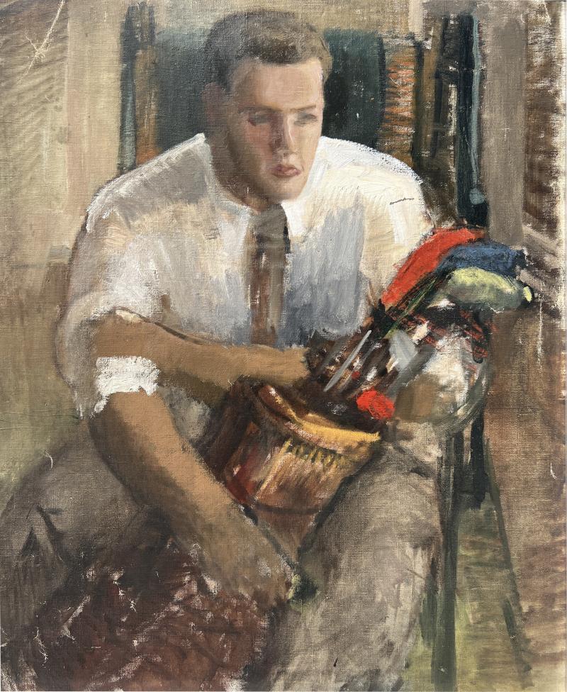 Madolin Vautrinot Impressionist Oil of American Golf Icon James E Sonny Fraser