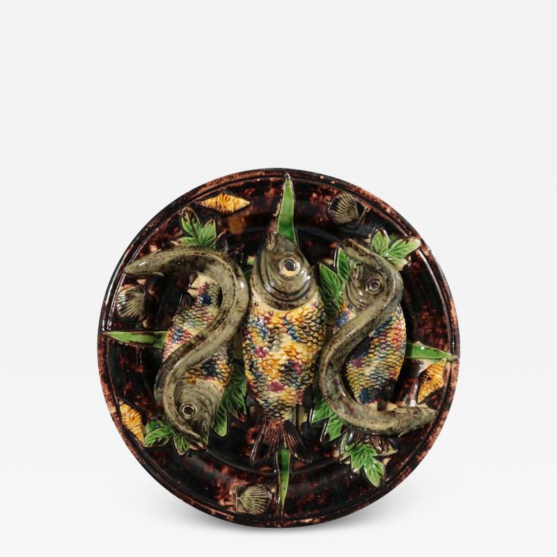 Mafra Palissy Majolica Fishes and Eels Wall Plate