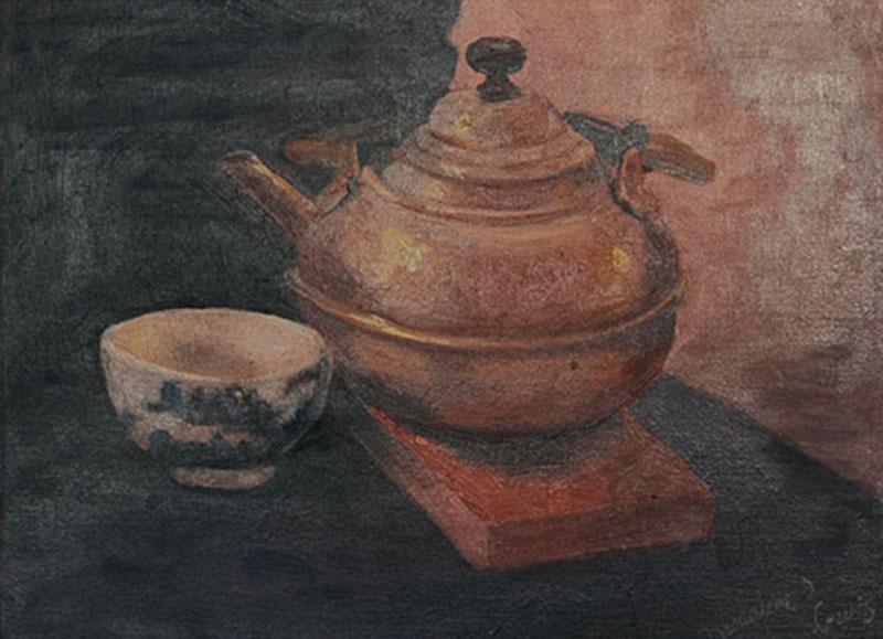 Magdalene D Lewis 4 00 Tea Painting by Magdalene D Lewis African American Artist