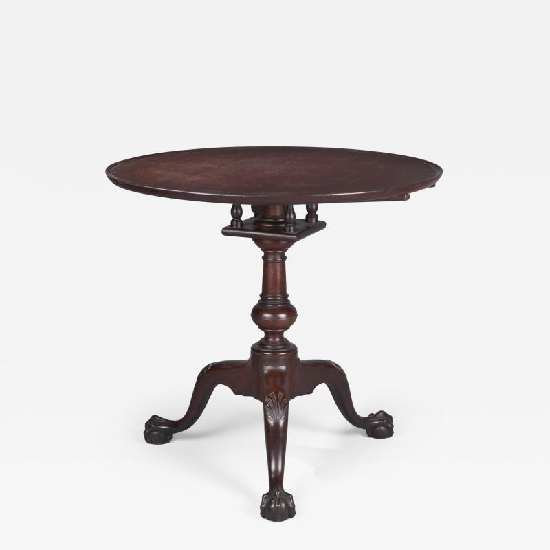 Mahogany Chippendale Dish Top Tea Table