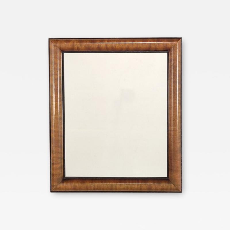 Mahogany Inlaid Cushion Mirror England circa 1850
