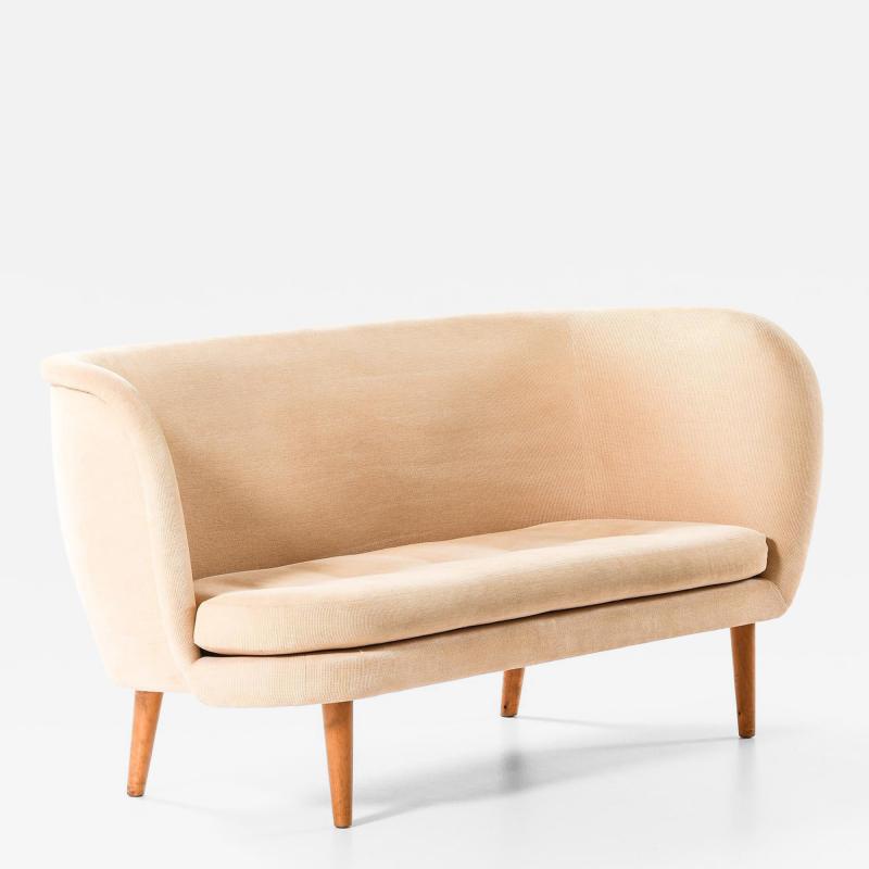 Maija Liisa Komulainen Rare Sofa in Fabric and Leather by Maija Lissa Komulainen 1950s