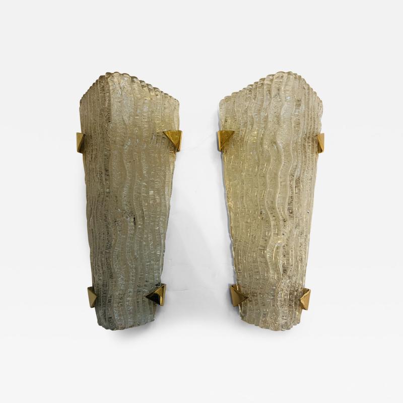 Maison Arlus French 1960s Arlus Murano Glass Wall Lamps