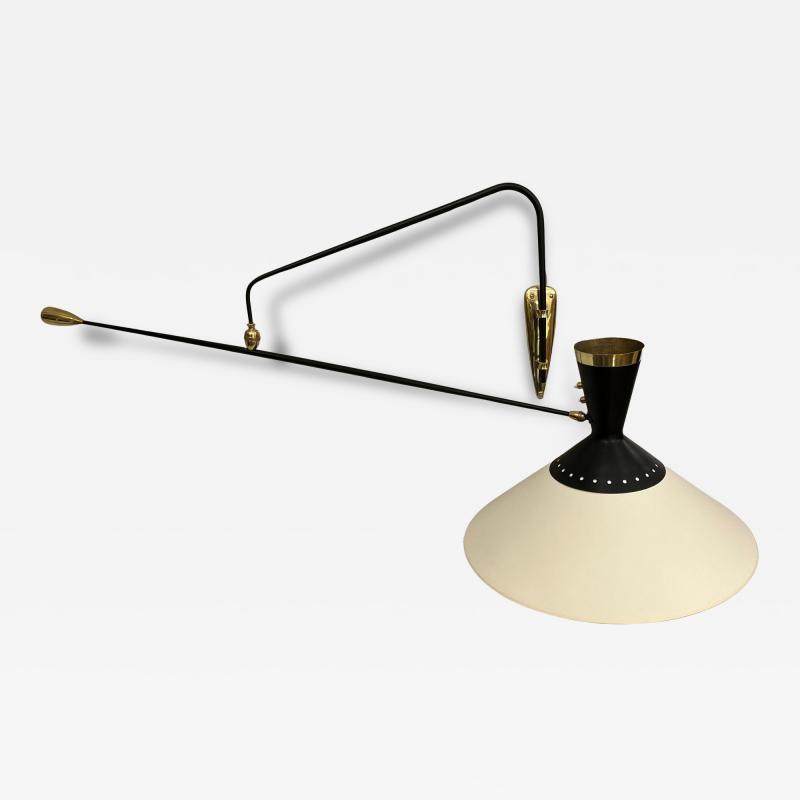 Maison Arlus Large wall light with counterweight Maison Arlus Paris France circa 1950