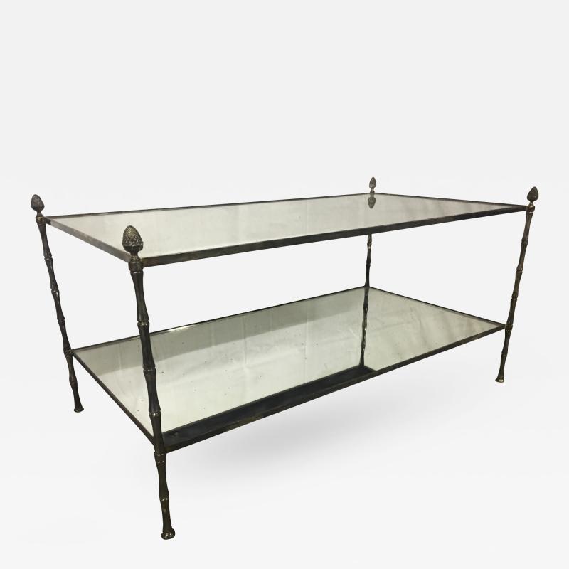 Maison Bagu s Maison Bagues Big 2 Tier Silvered Bronze Coffee Table