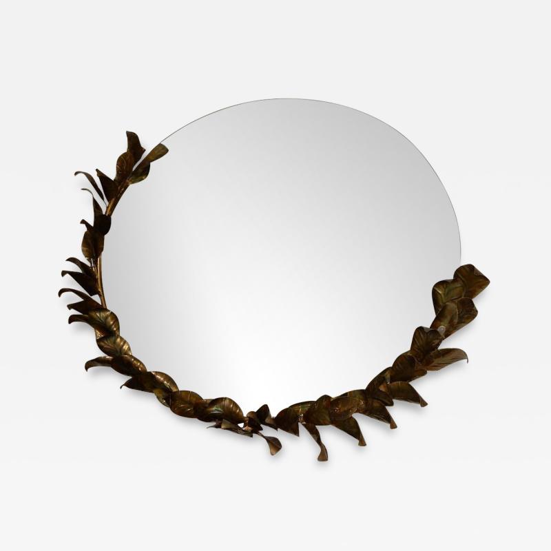 Maison Barbier 1980 Illuminating Mirror Style Duval Brasseur by Barbier for Jansen L 71 Inches