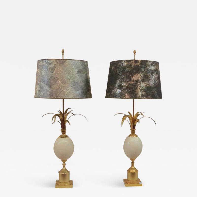 Maison Charles 1970 Pair of Table Lamps In The Style Of Maison Charles