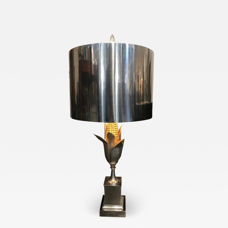 Maison Charles BRASS AND GILT BRONZE CORN TABLE LAMP BY MAISON CHARLES ET FILS