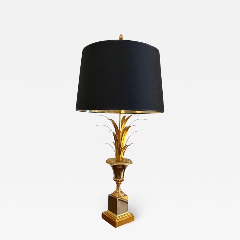 Maison Charles Mid Century Modern Brass Table Lamp in the Style of Maison Charles