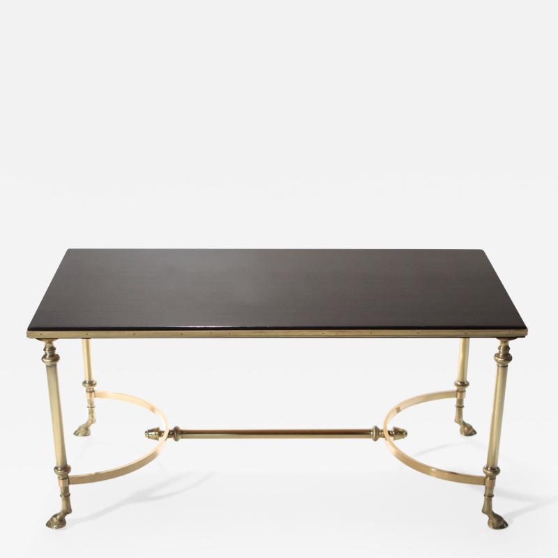 Maison Charles Neoclassical Maison Charles brass and lacquer coffee table 1960s