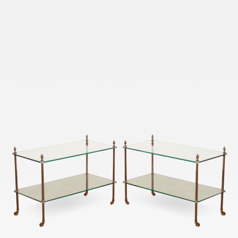 Maison Charles Pair of French Maison Charles Tiered Side Tables
