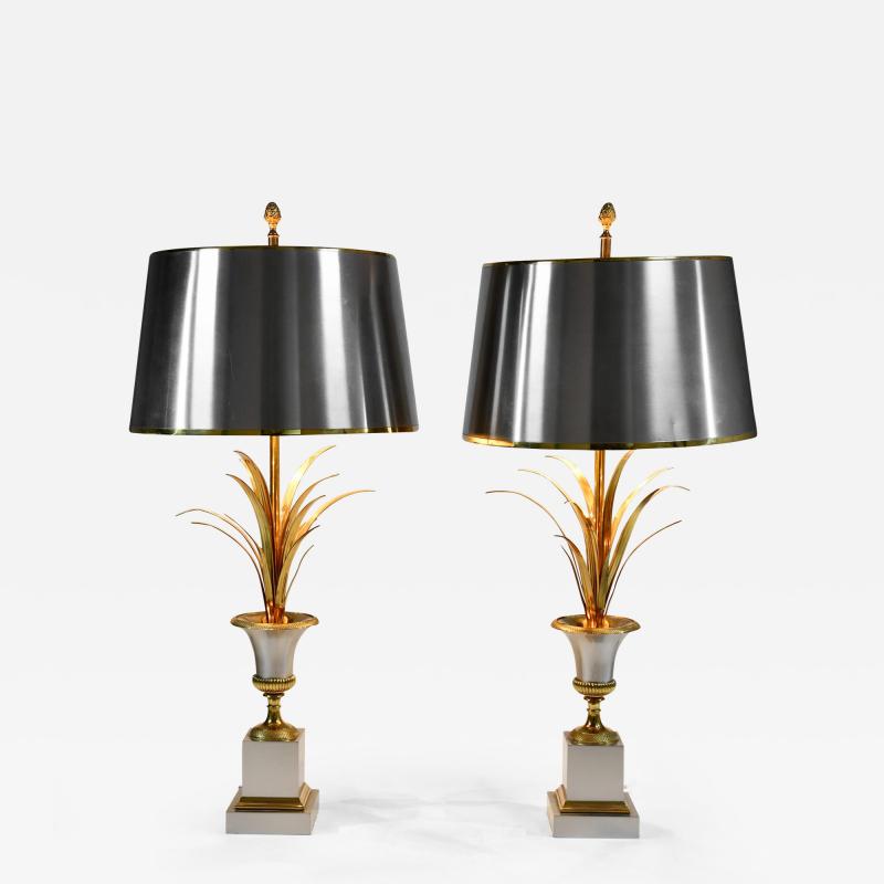 Maison Charles Pair of Vase Roseaux table lamps
