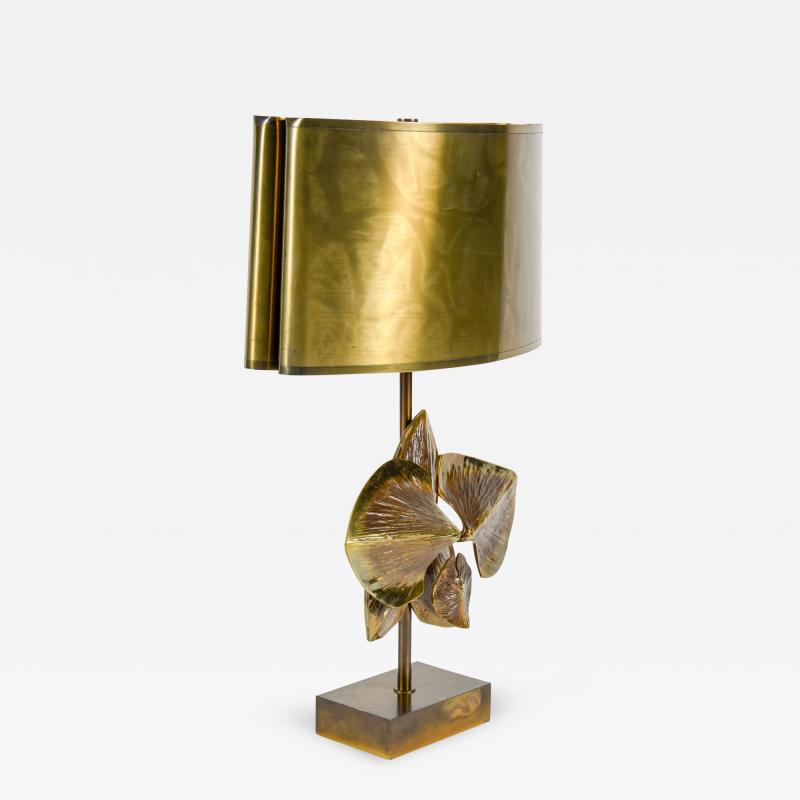 Maison Charles Rare bronze lamp by maison Charles