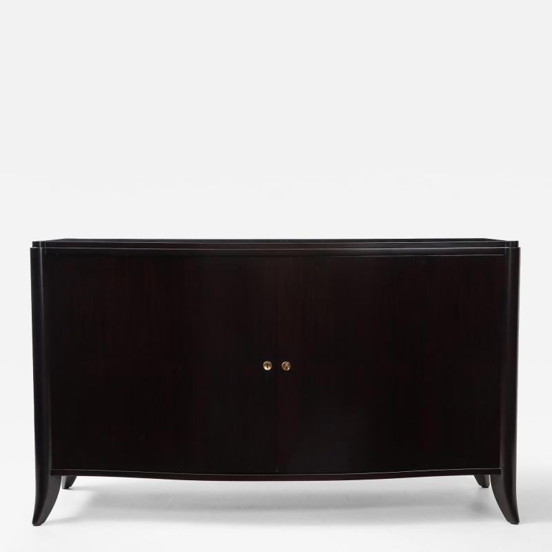 Maison Dominique Large Maison Dominique Mahogany Curved Two Door Sideboard France 1940