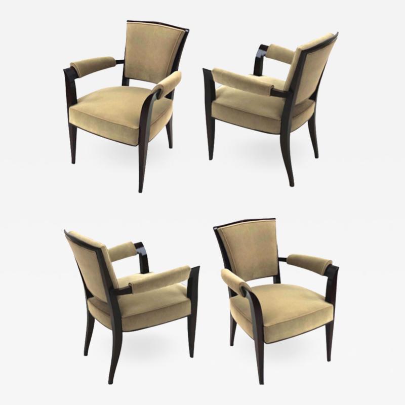 Maison Dominique Maison Dominique documented exceptional set of 4 arm chairs