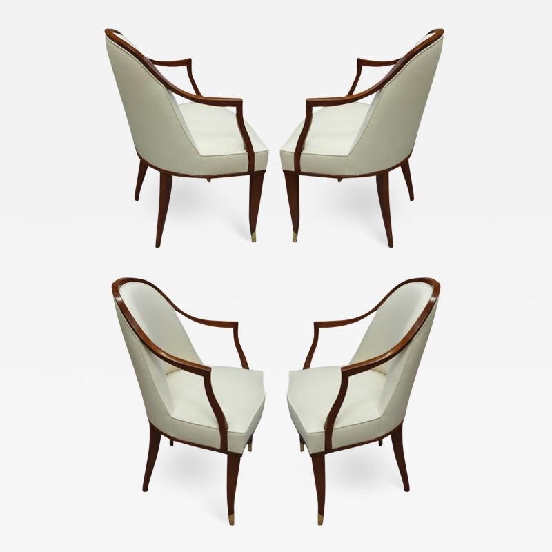 Maison Dominique Maison Dominique rare chicest set of 4 dinning or playing card chairs