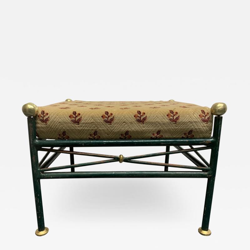Maison Jansen 1950s French Painted Wrought Iron Bench