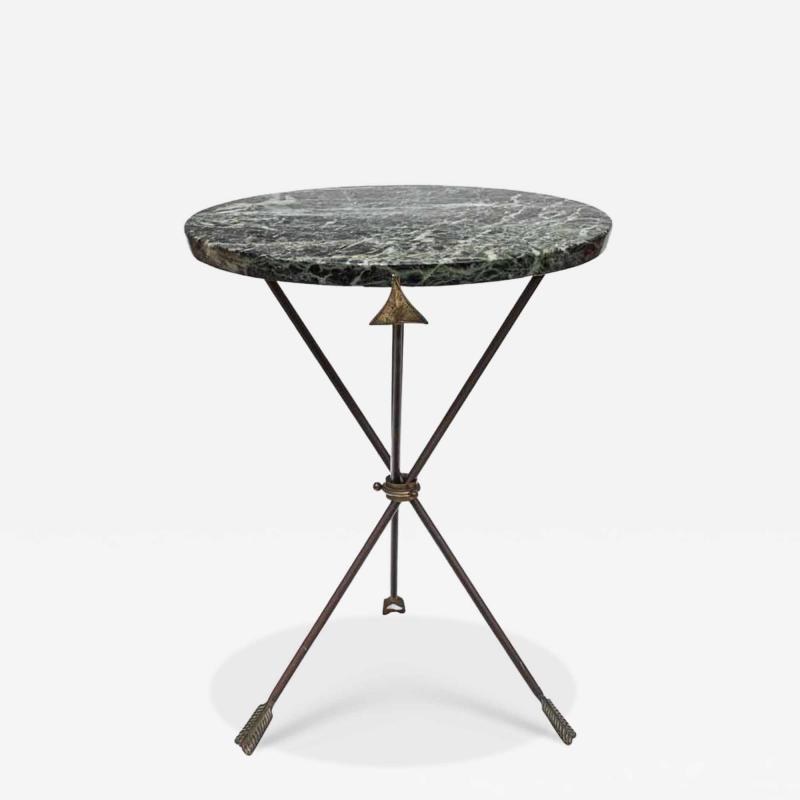 Maison Jansen 1950s Maison Jansen style Directoire green marble top tripod table