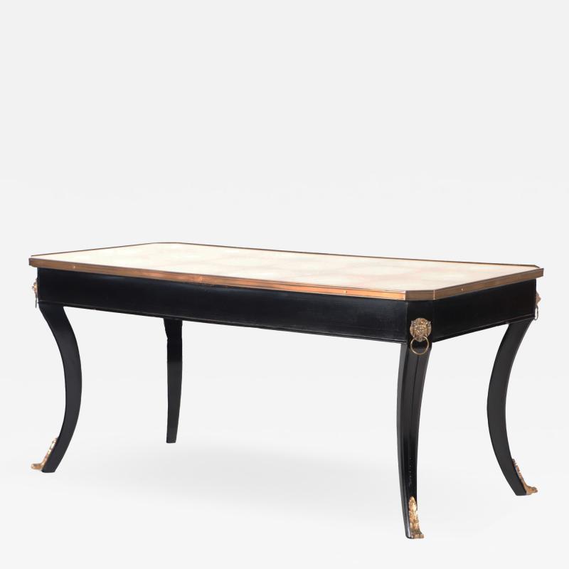 Maison Jansen A French Louis XV style ebonized and gold coffee table in the manner of Jansen