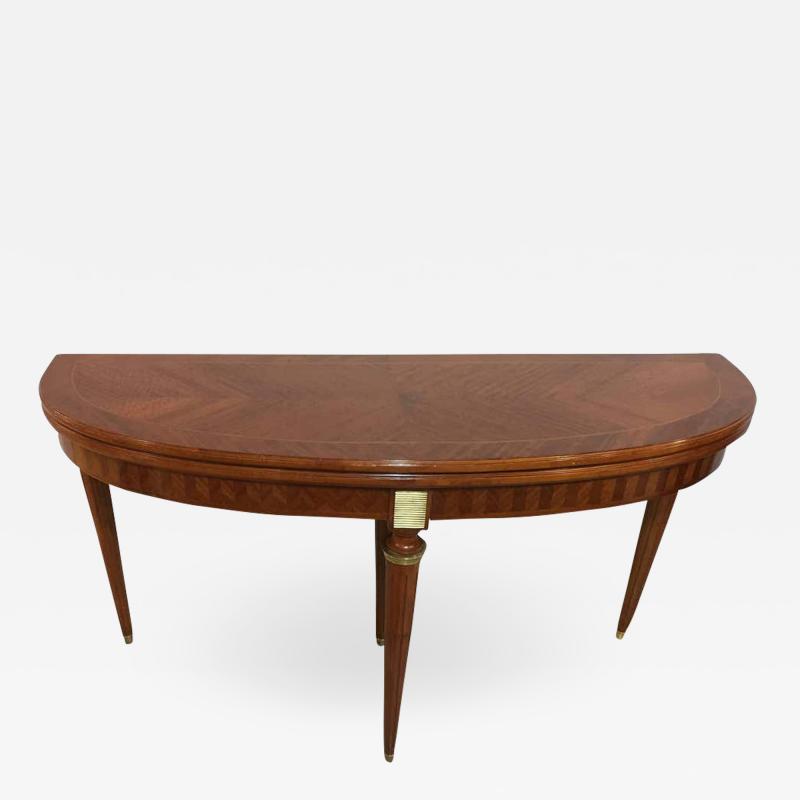 Maison Jansen Demilune Console Table Converts into a Dining Table