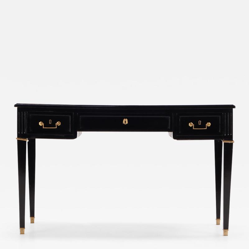 Maison Jansen Directoire style ebonized mahogany leather top desk C 1950 