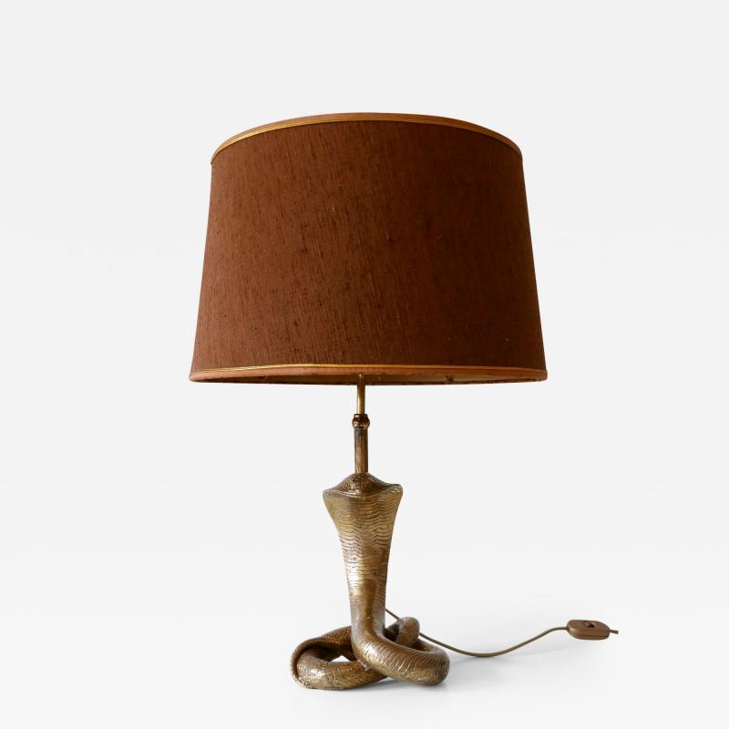 Maison Jansen Exceptional Mid Century Modern Cobra Table Lamp by Maison Jansen France 1970s