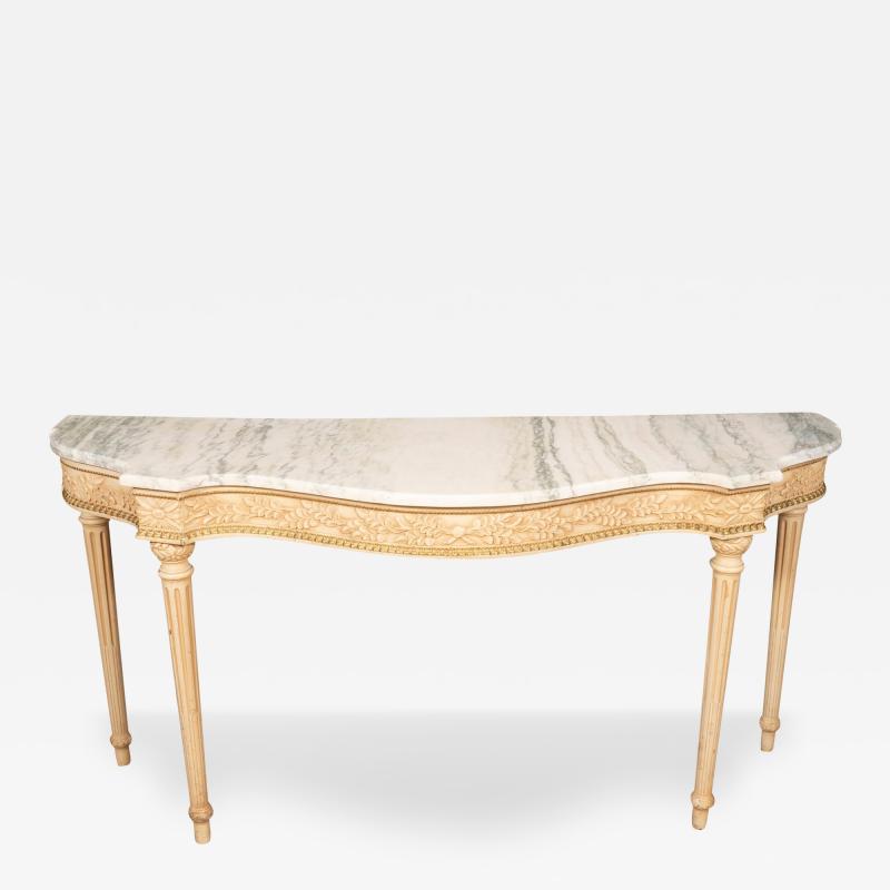 Maison Jansen Louis XVI Style White Painted Console Table From The Waldorf