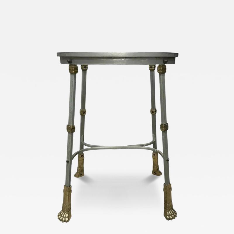 Maison Jansen Maison Jansen Bronze Steel Claw Foot Side Table