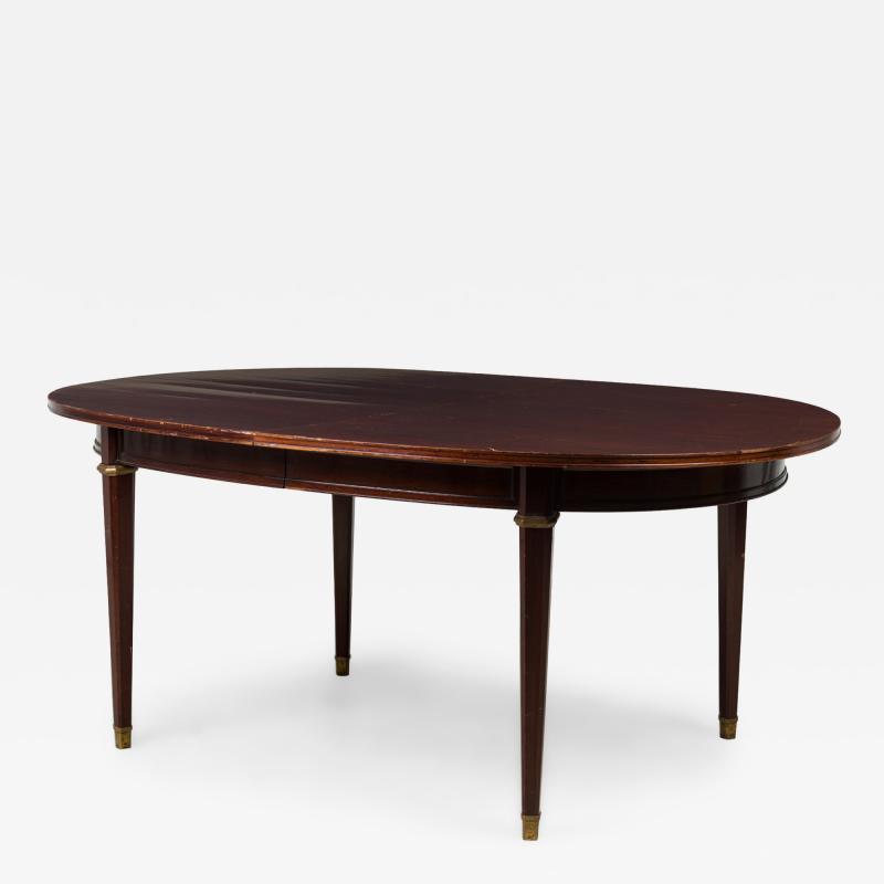 Maison Jansen Maison Jansen French Mahogany and Bronze Extension Dining Conference Table