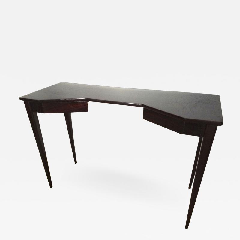 Maison Jansen Maison Jansen Refined Black Lacquered 2 Doors Lady Desk