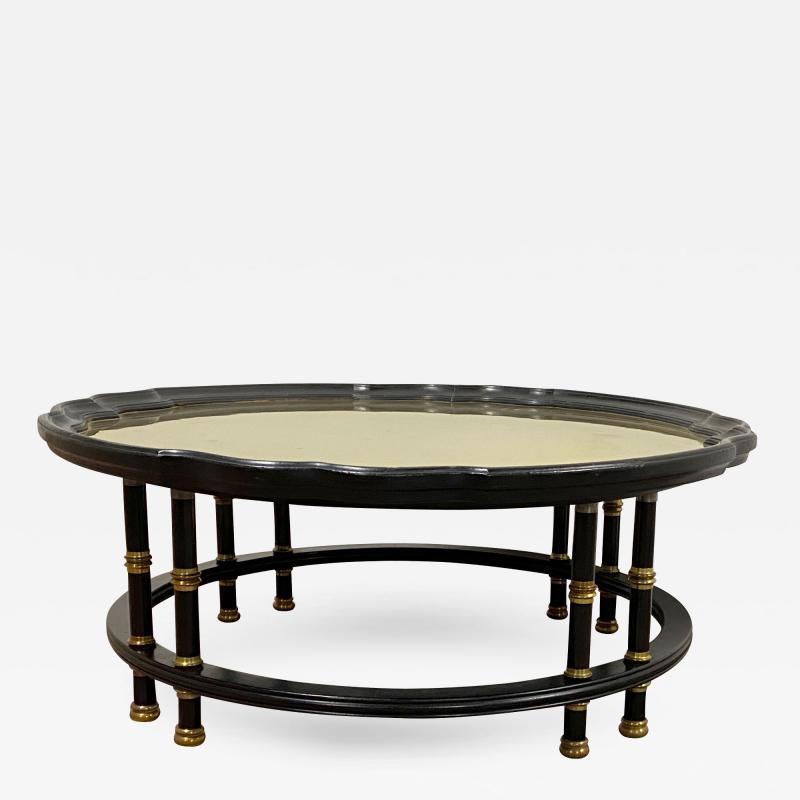 Maison Jansen Maison Jansen multi leg black lacquered and gold bronze accent coffee table