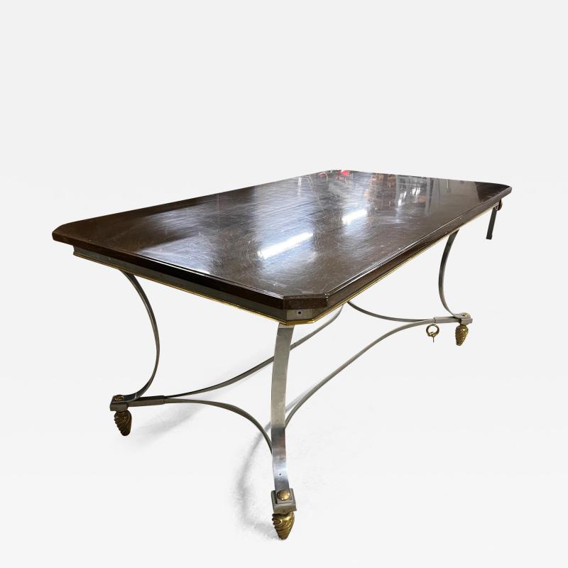 Maison Jansen Maison Jansen rarest Neo classic dinning table with metal base lacquered top