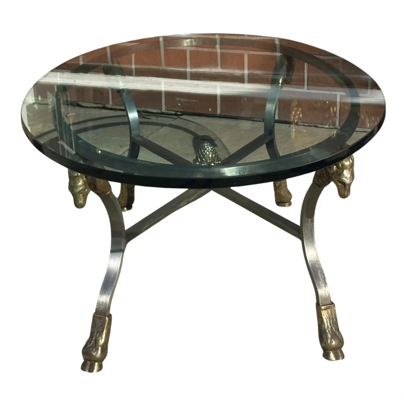 Maison Jansen - Modern Maison Jensen Rams Head & Hoof Fool Oval Coffee ...